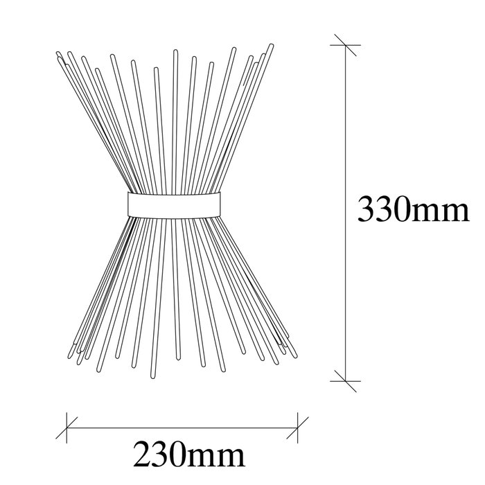 Opviq Lámpara de Pared GMN-000010 Cobre 23 x 16 x 33 cm IP20